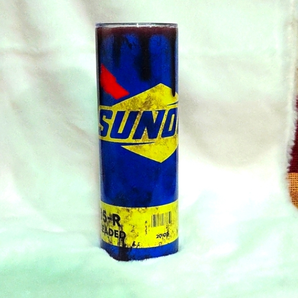 Handmade sunoco filter 20oz skinny tumbler